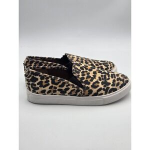 Steve Madden "Gills" Leopard Print Slip-On Sneaker Comfort Flats Women's Sz 7.5M